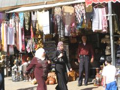 Arab ladies shop in the Souks of Jerusalem