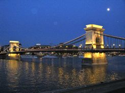 Budapest Chain Bridge At Night!