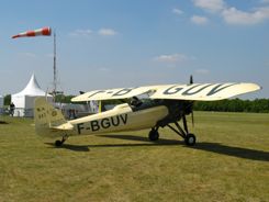 A Morane-Saulnier plane at La Ferte Alais Air Show, France