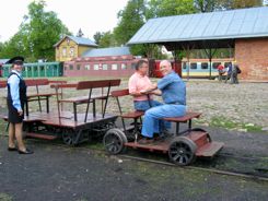 Playing like kids with rail handcars Lithuania - that's independent travel