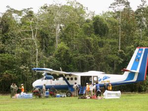 Passengers, suitcases and cargo all have to fit... AND get over the Andes.