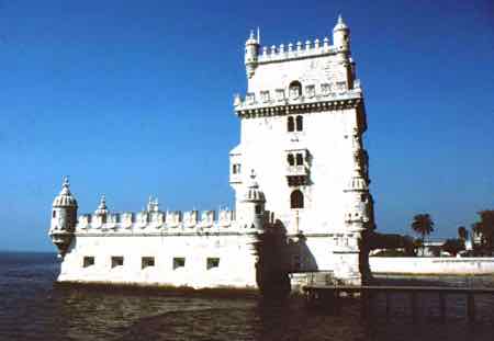 The Belem Tower guards Lisbon's harbor