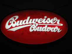 Budweiser-Budvar sign