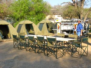 Our camping tents in Kruger National Park South Africa