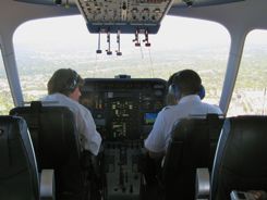   Bird's eye view through the cockpit windows.  Where can you do this anymore?