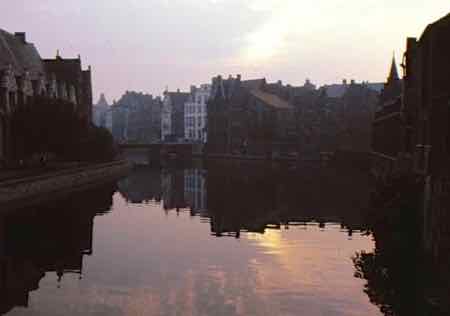Ghent at dusk