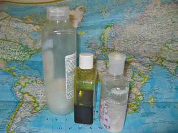 Packing for security - no large half full bottles of shampoo can go