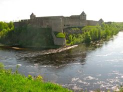 Ivangorod Castle Russia from Narva, Estonia
