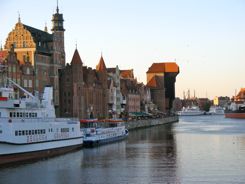 Gdansk Poland - river front walk
