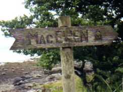 <font color=navy>Couldn't resist putting in the sign to MacEwen Castle, M&J</font>