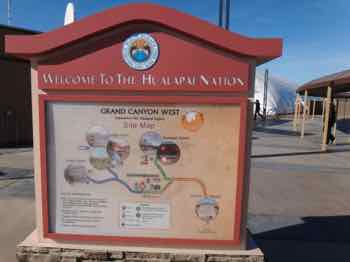 Hualapai direction sign at Grand Canyon Skywalk Hualapai direction sign at Grand Canyon Skywalk