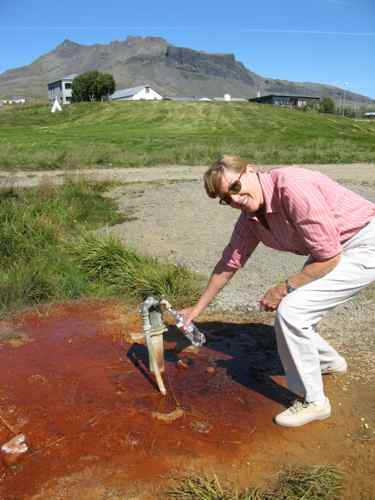 Healthy spring water in Iceland