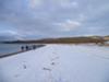 Snow rims Loch Fyne on the walk to the castle
