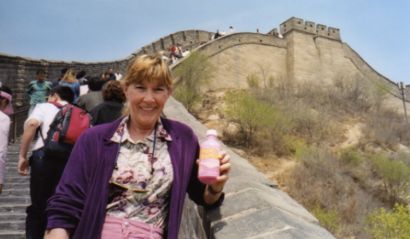 Pepto-bismol on the Great Wall of China