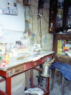 Dental office lab, Pindaya, Myanmar/Burma Dental office lab, Pindaya, Myanmar/Burma