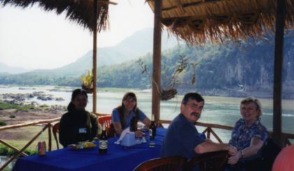 Celebrating our custom tour on the Mekong in Laos Celebrating our custom tour on the Mekong in Laos