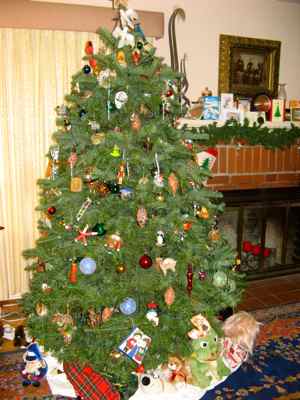 Our Christmas tree is filled with travel memories