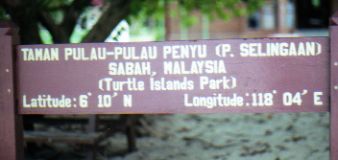 Turtle Islands Borneo park sign Turtle Islands Borneo park sign