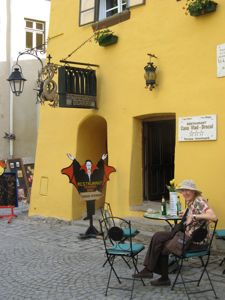 Refreshments at Vlad Dracul's birthplace in Sighisoara Romania Refreshments at Vlad Dracul's birthplace in Sighisoara Romania