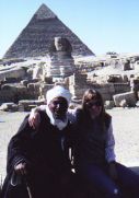 With friend at pyramids Egypt